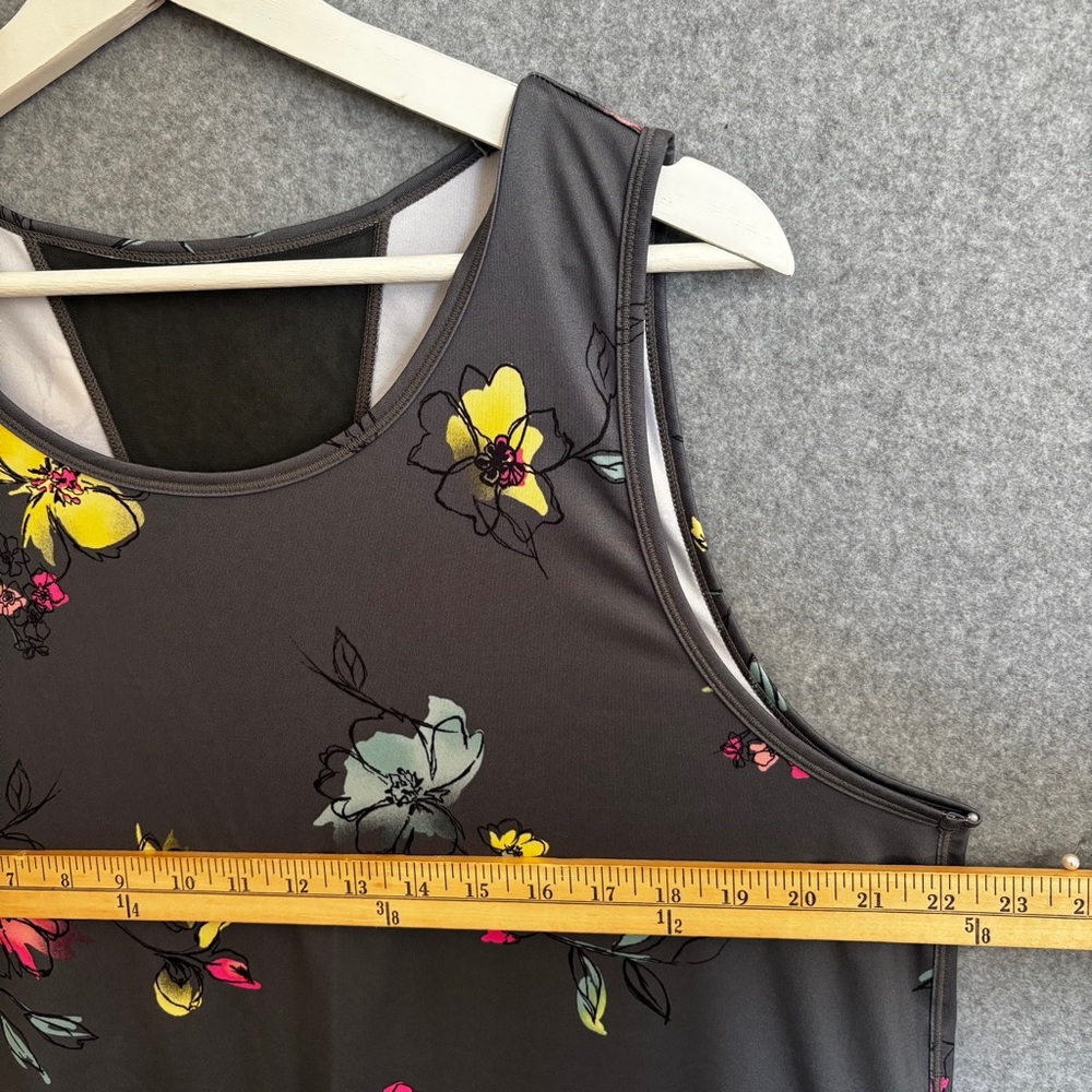 Ideology Sleeveless Tank Top - XL Gray with Pink Teal and Yellow Accents - Picture 5 of 9